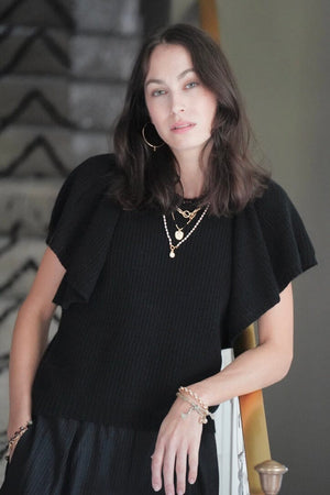 Choice by Réjane Rosenberger Cashmere Puffaermelpullover "Cara" schwarz