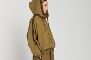 V.DE.VINSTER Hoddiejacke "SEEMA" khaki bestickt