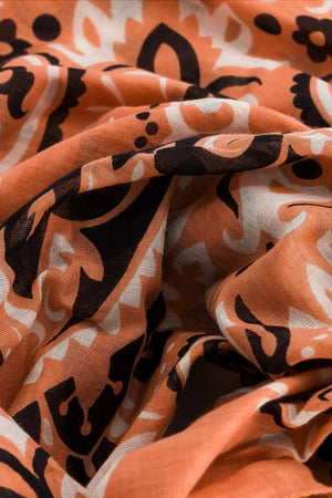 MAISON LECOMTE FLAMANT Baumwollschal "Bandana" coral