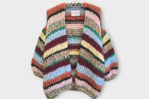E WITH LOVE Handknit Jacke "MAYA" multi stripe
