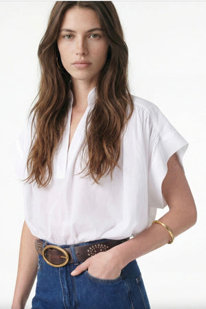 VANESSA BRUNO Kurzarmbluse "CORY" weiss