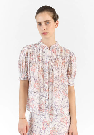 MASSCOB Kurzarmbluse "ELYRIA" berry flower