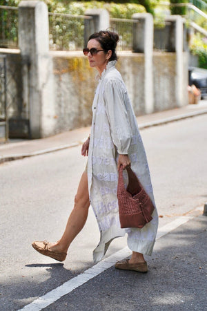KARIEN BELLE Kimono Kleid "POETRY"off-white