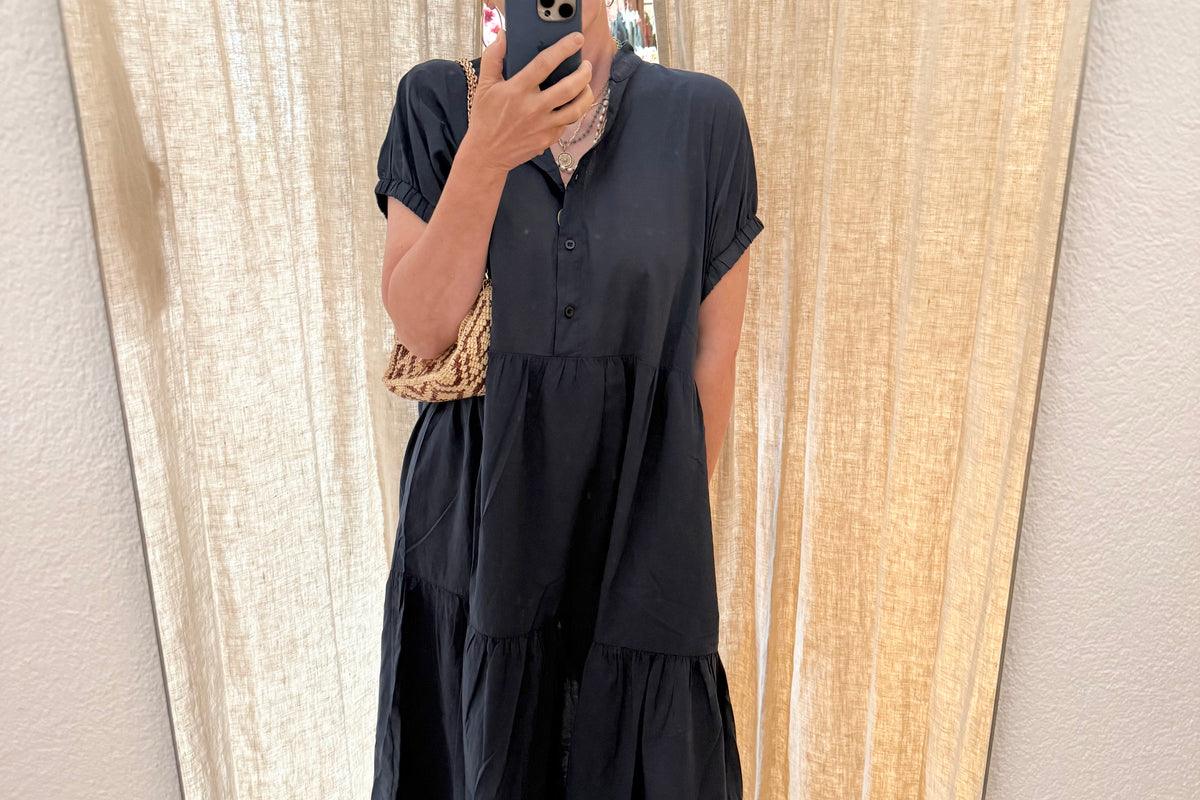 SOSUE Baumwollkleid "COWBOY" navy