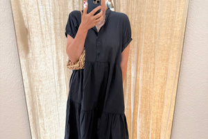 SOSUE Baumwollkleid "COWBOY" navy