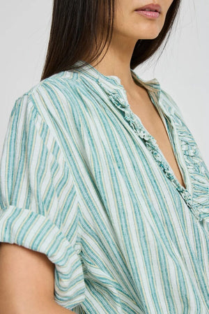 LAURENCE BRAS Baumwollbluse "DIDA" green