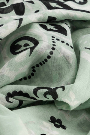 MAISON LECOMTE FLAMANT Baumwollschal "Bandana" mint