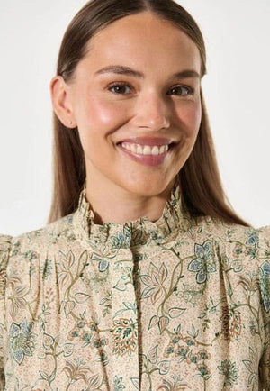 DEA KUDIBAL Baumwollbluse "LINEDEA" latte/mint