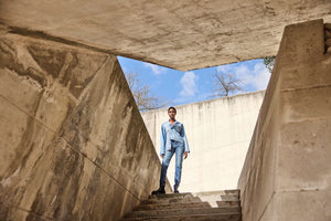 BORO Denim Cropped Jeans "SAPPORO" winter blue washed