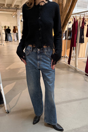 HAIKURE Wide Jeans "BONNIE" dive blue wash