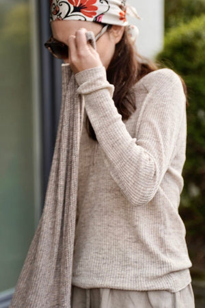 MASSCOB Leinen Shirt "SPRING" sand