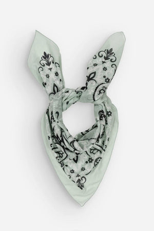 MAISON LECOMTE FLAMANT Baumwollschal "Bandana" mint