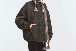 ANTIK BATIK Dünner Schal "CAMPO" grey