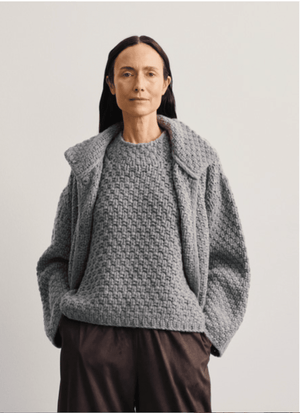 FFC 100% Merinowool Jacke "Cara" grau méliert
