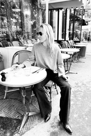 HAPPY HOUSE Le Pantalon - Jeans "TULIPE" noir délavé