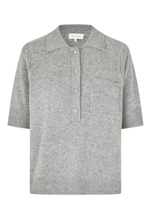 DEA KUDIBAL polo sweater "MONICADEA" gray mélange