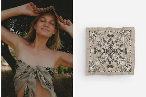 MAISON LECOMTE FLAMANT Baumwollschal "Bandana" rock