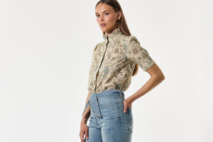 DEA KUDIBAL Baumwollbluse "LINEDEA" latte/mint