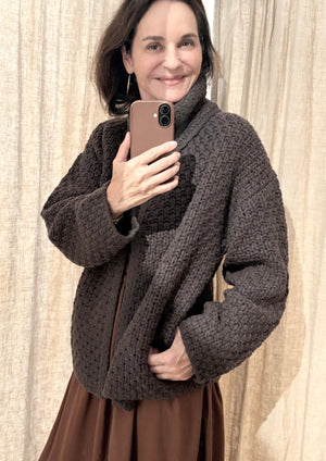 FFC 100% Merinowool Jacke "Cara" braun