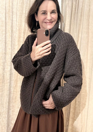 FFC 100% Merinowool Jacke "Cara" braun