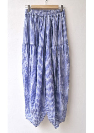 CLARAMONTE cotton kaftan "ALI" blue stripe