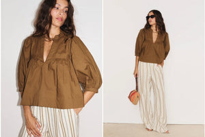 STELLA FOREST cotton blouse "ISOLDE" off-white
