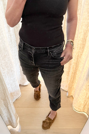 BORO Denim Cropped Jeans "SAPPORO" black wash