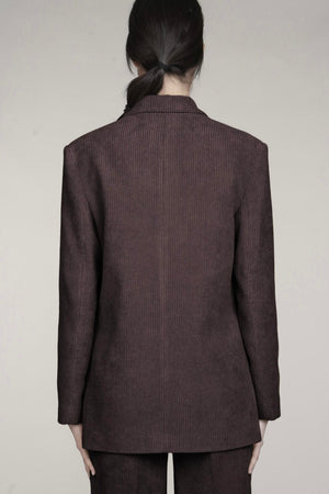 VIA MASINI Velour Cordjacke "MESA" chocolat