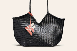 CALAJADE Ledershopper "HUMI" schwarz