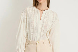 STELLA FOREST Baumwollbluse "ISOLDE" off-white