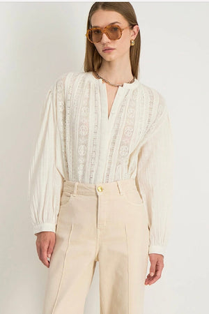 STELLA FOREST Baumwollbluse "ISOLDE" off-white