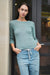 Choice by Réjane Rosenberger Cashmere Blend Pullover "FITTED" aqua