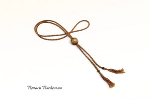 TAMARA TAICHMANN Baumwollkette "Scarlett" Tiger Eye cinnamon