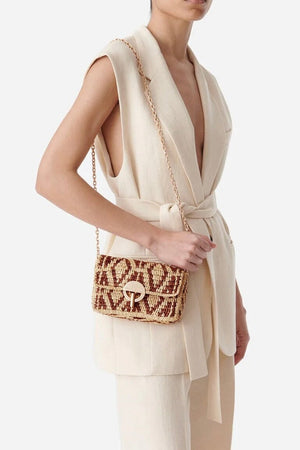 VANESSA BRUNO Raffiabag "Moon" nano