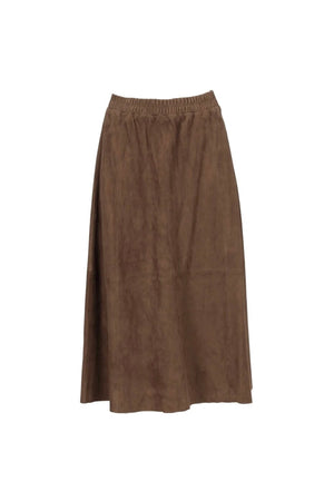 OAKWOOD Wildleder Jupe "Joy" braun