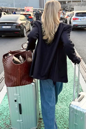 CALAJADE Ledershopper XL "HUMI" nutmeg