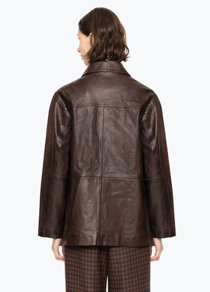 SEA NEW YORK Lederjacke "LENOIR" chocolat