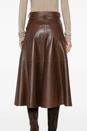 HAIKURE Lederjupe "SERENITY" brown