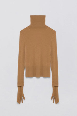 JONATHAN SIMKHAI Rollkragenpullover "DITA" camel