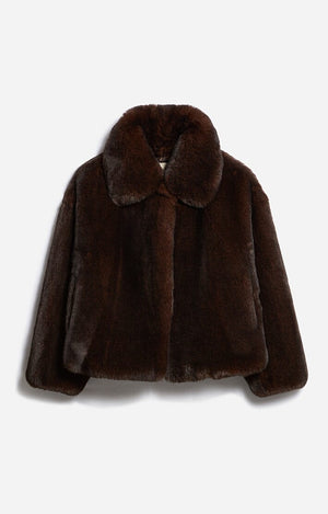 VANESSA BRUNO Fakefur Jacke "DANIEL" brown