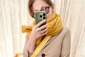 Choice by Réjane Rosenberger cashmere scarf gray méliert (MS-70027)