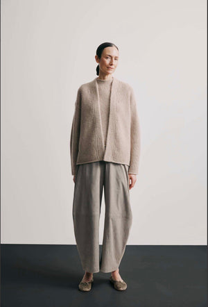 FFC Cashmere/Seiden Jacke "PURE" sand méliert