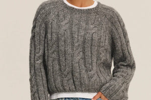 VELVET Strickpullover "MARINA07" heather grey