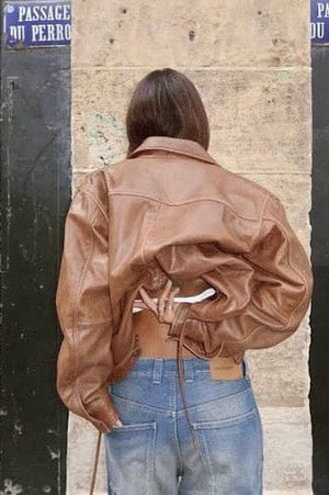 Super Soft Lederjacke "JOCELYNE" tan braun