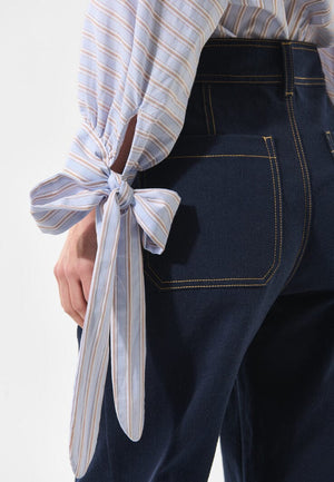 DEA KUDIBAL Baumwollbluse "CHRISTA07" hellblau stripe