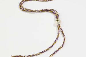 TAMARA TAICHMANN Baumwollkette "Scarlett" Pearl oliv/viola