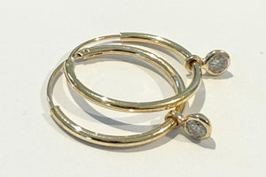 REJANE ROSENBERGER DESIGN Creolen "DIAMONDS" vergoldet