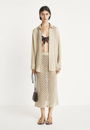 MASSCOB Baumwollbluse "Calimera" sand