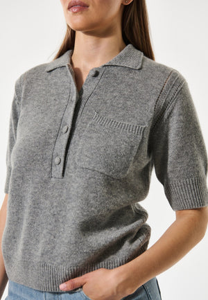 DEA KUDIBAL polo sweater "MONICADEA" gray mélange