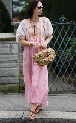 CLARAMONTE Baumwollkleid "MATY" patch pink